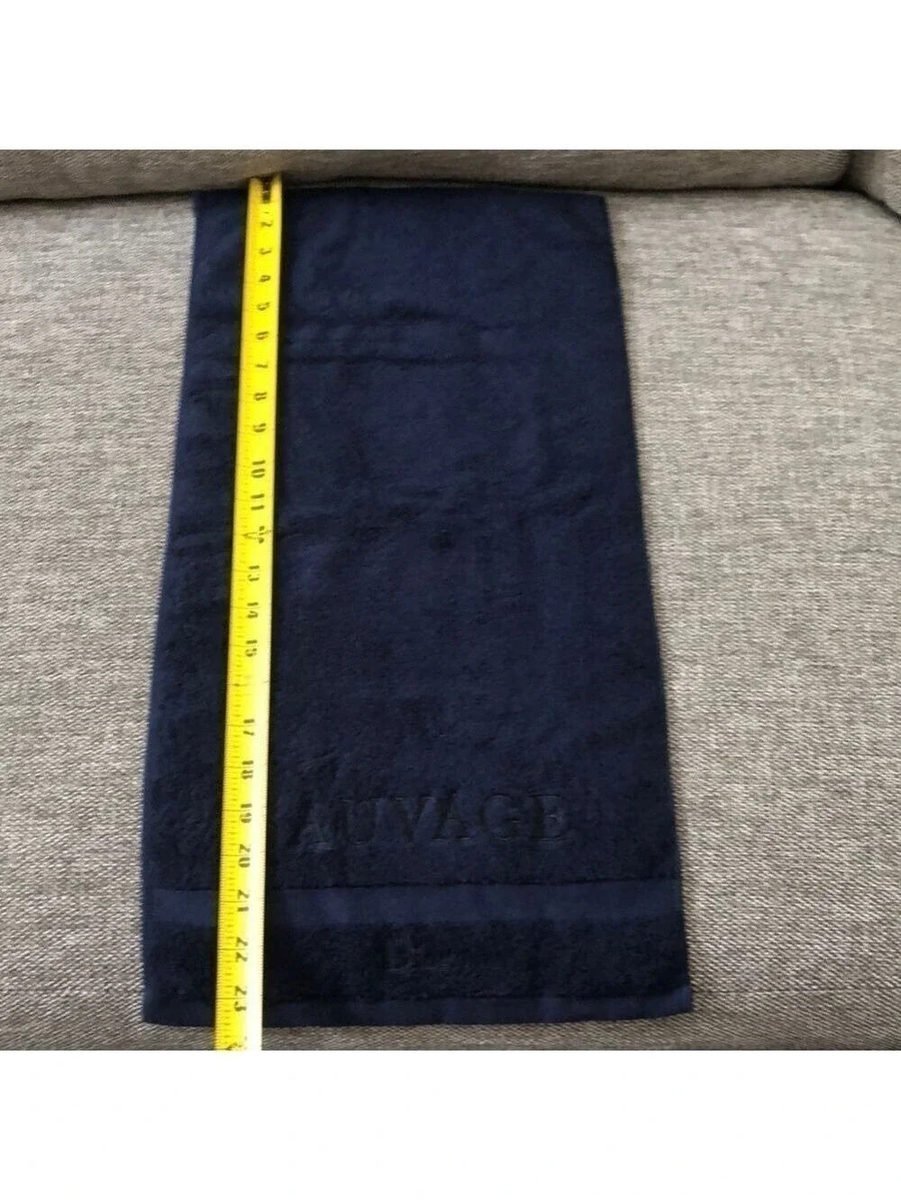 Dior Sauvage Men’s Face Hand Towel Navy Blue Logo Cotton Authentic